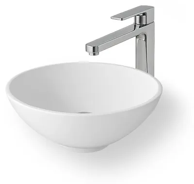 Image de Vasque à poser ronde COPPA - Blanc - Lavabo Salle de Bain