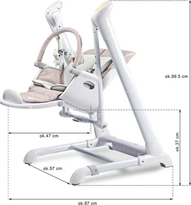 Obrázok produktu pre Detská jedálenská stolička 2v1 Caretero Indigo powder pink