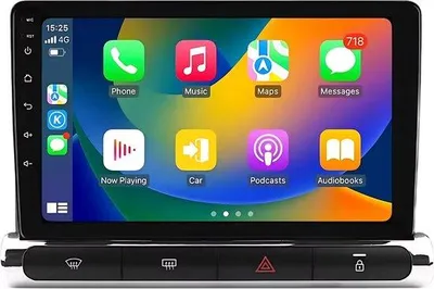 Image de Autoradio avec Bluetooth et CarPlay pour Citroën C3 & C4 Aircross (Brésil) (2017-2023) – Compatible avec Apple et Android – Système stéréo – Système de navigation – 2 Go de RAM, 64 Go d'espace de stockage