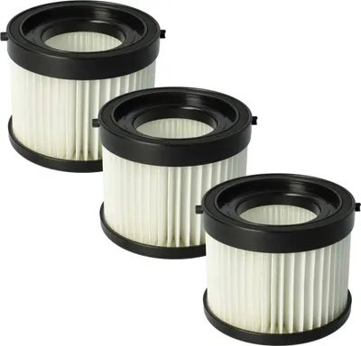 Produktbild von vhbw 3x Staubsaugerfilter kompatibel mit BTI 18 V Akku Nass- und Trockensauger Staubsauger - HEPA-Filter Schwarz Weiß