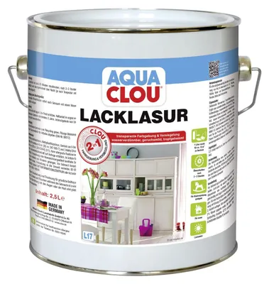 Produktbild von Aqua Clou Lacklasur L17 Nr.16 2,5 L weiß