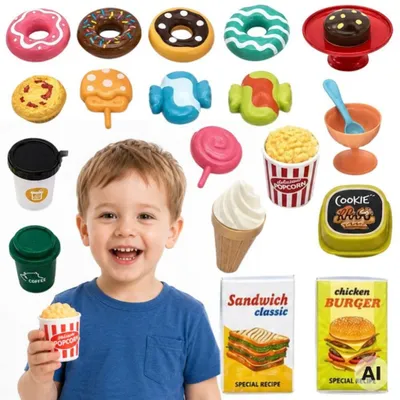 Produktbild von WOOPIE Süßigkeiten-Set Desserts Eis zum Spielen im Café Laden 30 Stk.