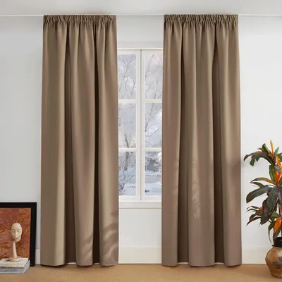 Immagine prodotto di Tende oscuranti color cappuccino, 300 x 140 cm (confezione da 2)