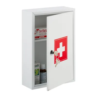 Produktbild von Lekárnička s 2 priehradkami, biela RD45332