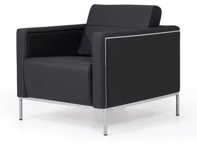 Produktbild von Sessel 1-Sitzer Modern Leder Polster Design Couch Luxus Sitzer Möbel
