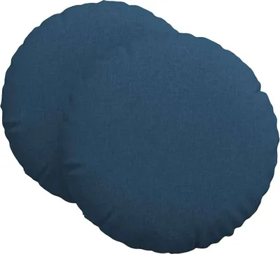 Obrázok produktu pre vidaXL Sedacie vankúše, 2 ks, látka, modrá, priemer 60 cm x 21 cm