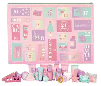 Productafbeelding van Adventskalender Zachtheid voor Kerstmis 24 Dagen Beauty en Wellness Set met Gezichtsverzorging Lichaam Haar Badbommen en Accessoires