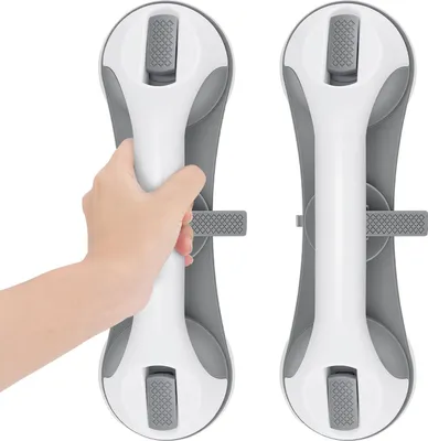 Produktbild von Faziango 2 Stück Haltegriff Dusche Haltegriff mit Saugnapf und Schnellentriegelung Badewannengriff für Badezimmer, Kinder und ältere Menschen