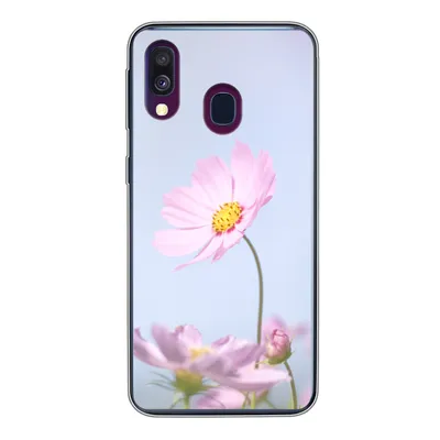 Produktbild von MuchoWow® Handyhülle Schutzhülle Hülle für Samsung Galaxy A40 Blumen - Rosa - Draußen - Natur Silikon Softcase Handy Hülle - Handy-Tasche