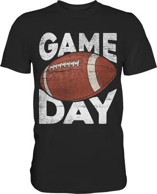 Produktbild von American Football Game Day T-Shirt Geschenk Quarterback Touchdown Football Spieltag – Black / M