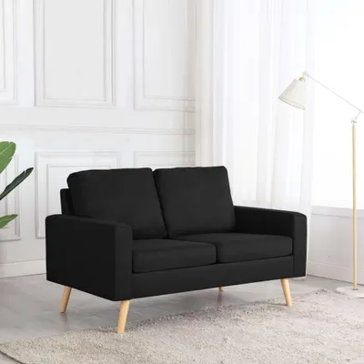 Produktbild von ZMH 2-Sitzer-Sofa Schwarz Stoff
