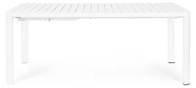 Produktbild von Ausziehbarer Tisch Kiplin 180/240 x 100 x 77 cm Aluminium Weiß