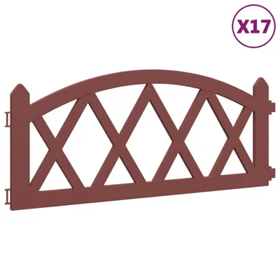 Obrázok produktu pre Obruba trávnika 17 ks červená 10 m PP