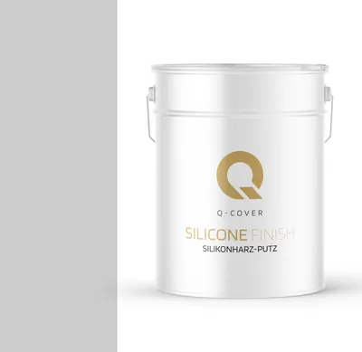Immagine prodotto di Intonaco alla resina siliconica | Grigio chiaro | Intonaco strutturato | Intonaco siliconico | Intonaco per facciate | 25 kg 2 mm | Intonaco per graffiatura Intonaco strutturato Intonaco finito Pareti e soffitti