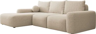 Produktbild von Selsey Carnos - Ecksofa mit Schlaffunktion, Balancekissen, Chenillebezug, Beige, linksseitig