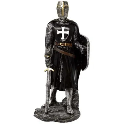 Produktbild von Kreuzritter mit Schwert silber-schwarz
