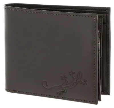Produktbild von oxmox Leder Geldbörse Leather RFID Protect Querscheinbörse Lizard Embossed Brown dunkelbraun