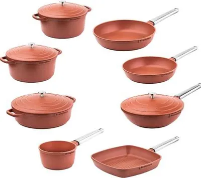 Obrázek produktu pro Westinghouse Pan Set Performance - Červená - 8 pánví - Kompletní sada pánví - Indukce a všechny ostatní zdroje tepla