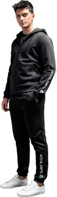Produktbild von ATHL DPT. Herren Jogginganzug/Sportanzug mit Kapuze und Bündchen, Schwarz, Gr. M