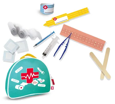 Produktbild von SES Creative Petits Pretenders 18004 Doktorkoffer für Kinder - Realistischer Arztkoffer mit Medizinischem Zubehör für Rollenspiele, Arzt, 3 Jahr(e)