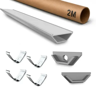 Produktbild von LED Aluminiumprofil ECK1 Silber – Eckprofil 2 m für LED-Streifen bis 12 mm mit Abdeckung