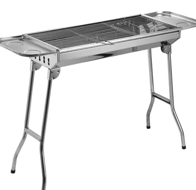 Immagine prodotto di Omgoods - Barbecue portatile a carbone senza fumo, pieghevole, ideale per l'uso all'aperto e in campeggio