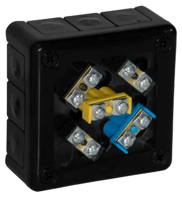 Produktbild von VIPLAST VP-41 Aufputz-Abzweigdose mit Klemmen, 12 Einführungen, IP55, schwarz