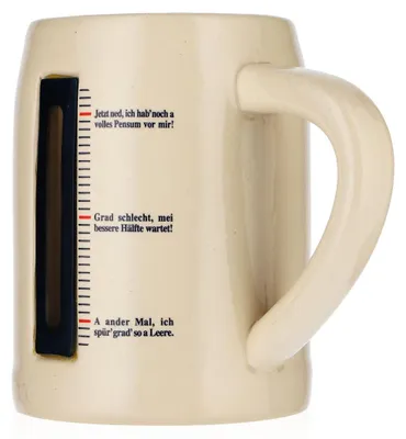 Produktbild von Paulaner Bier Glas Sammlerkrug Seidel 0,64l Tonkrug Trinkskala