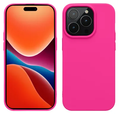 Produktbild von kwmobile Hülle für das iPhone 14 Pro Hülle - weiche und schlanke TPU Silikon Handyhülle - stoßabsorbierendes flexibles Case - kabelloses Laden - Neon