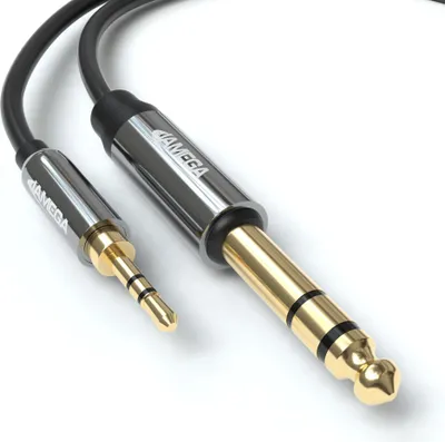 Produktbild von 3.5mm Klinke auf 6.3mm Klinke Kabel 2m | 6 3mm Stecker auf 3 5mm Stecker Audio