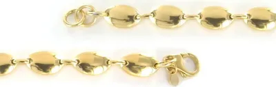 Produktbild von Collier 45 cm - Edelstahl - Kugelmuster gold