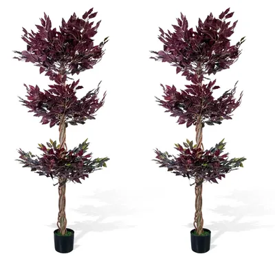 Produktbild von Künstlicher Ficus Baum - Bodenpflanze mit Topf - 180 cm - Realistisch - Für Innen - Kunststoff - 1 Stück