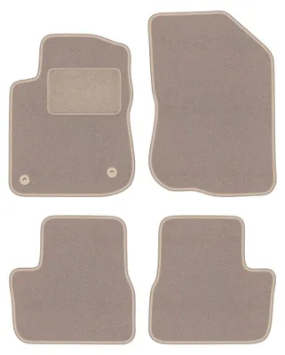 Produktbild von Velours-Fußmatten für Peugeot 208 I 2012-2019 (Schrägheck) – 4-tlg, Beige, passgenau – Wielganizator LUX