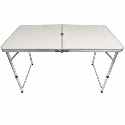 Produktbild von Berger Campingtisch klappbar 120x60 cm höhenverstellbar Aluminium Klapptisch tragbarer Multifunktionstisch Buffettisch Camping Tisch