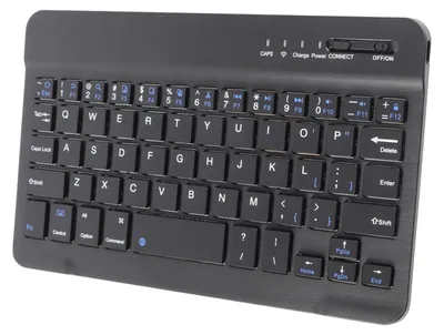 Obrázok produktu pre Mini Bluetooth klávesnica, čierna, 7-palcová prenosná, 59 klávesov, počítačové príslušenstvo HB030B