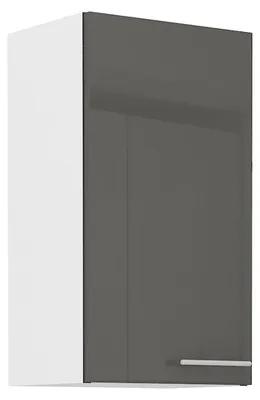 Produktbild von Küche Hängeschrank 40 Lara Grau Hochglanz + Weiss matt Küchenzeile Küchenblock