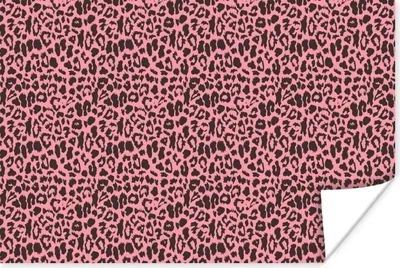 Produktbild von MuchoWow® Poster Tiermuster - Rosa - Panther 90x60 cm - Schlafzimmer