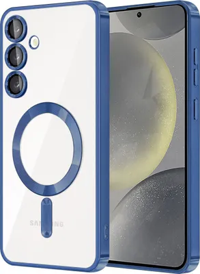 Produktbild von Techsuit Luxury Crystal Back Cover Hülle mit MagSafe für Samsung Galaxy S24 Plus - Dunkelblau