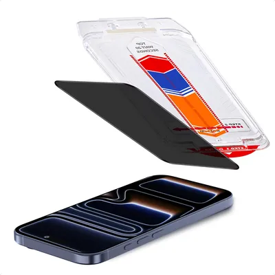 Image de Accezz Gehard Glas Privacy Screenprotector + Applicator pour l'Apple iPhone 17 Pro