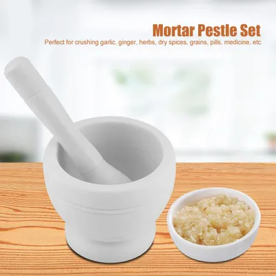 Obrázok produktu pre Ručný plastový mlynček na cesnak Korenie Bylinky Hmoždiareň Sada brúsnych misiek Kuchynský nástroj (# 3)