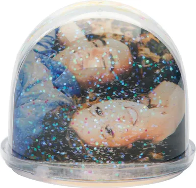 Immagine prodotto di Palla di vetro acrilico Walther con glitter 90 mm per 2 foto 6,5x6 cm con glitter colorati