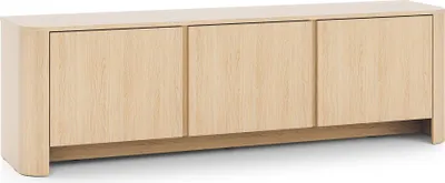 Image de Meuble TV, chêne de Vicenza, 168 x 39 x 52 cm | Meuble moderne aux bords arrondis