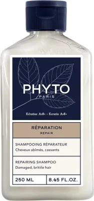 A bottle of Phyto Repair Repairing Shampoo.