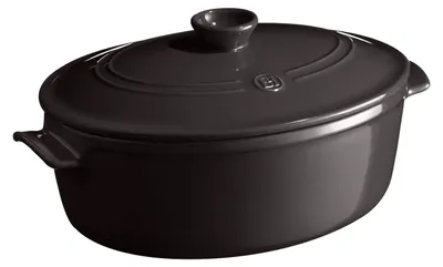 Produktbild von EMILE HENRY Ovaler Schmortopf 31 cm, 6 l Fusain EH 4560 79 3289317945601