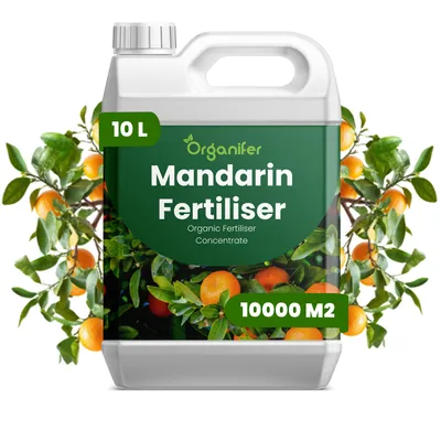 Obrázok produktu pre Tekuté hnojivo Mandarín – 10 litrov, vzorec NPK 2-1-8 – Vhodné pre ovocné stromy, okrasné rastliny a citrusové záhrady – Organický produkt