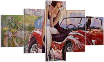 Produktbild von Bild auf Leinwand - Leinwandbild - frau modern - 125x70cm - Wand Bild - Wanddeko - Wandbilder - Leinwanddruck - Bilder - Kunstdruck - Wanddekoration - Leinwand bilder - Wandkunst - EA125x70-3468