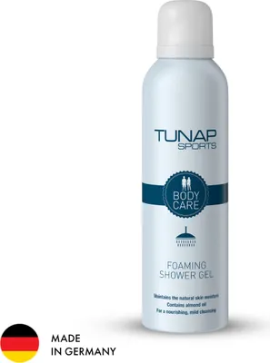 Produktbild von TUNAP SPORTS Duschschaum – 200 ml | Frischer, pflegender Schaum für Haut & Sinne | Frei von Mikroplastik, Mineralöl & Silikonen | Body Care für dein tägliches Wohlfühlritual