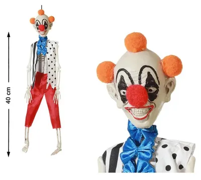 Immagine prodotto di Halloween-Dekoration Skelett Clown 40 cm