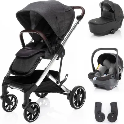 Obrázek produktu pro ZOPA Set kočárek Quest+ korba+ adaptéry+ autosedačka, Vulcan Black/Silver