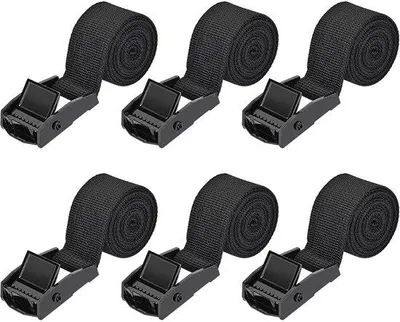 Obrázek produktu pro Lemovací páska, 6 kusů, 1 m x 25 mm, černá, se svorkami